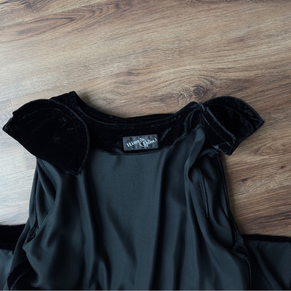 Vintage Hino & Malee 90’s Velvet Rayon Silk Draped Tunic Top Blouse Long Sleeve - Picture 13 of 13